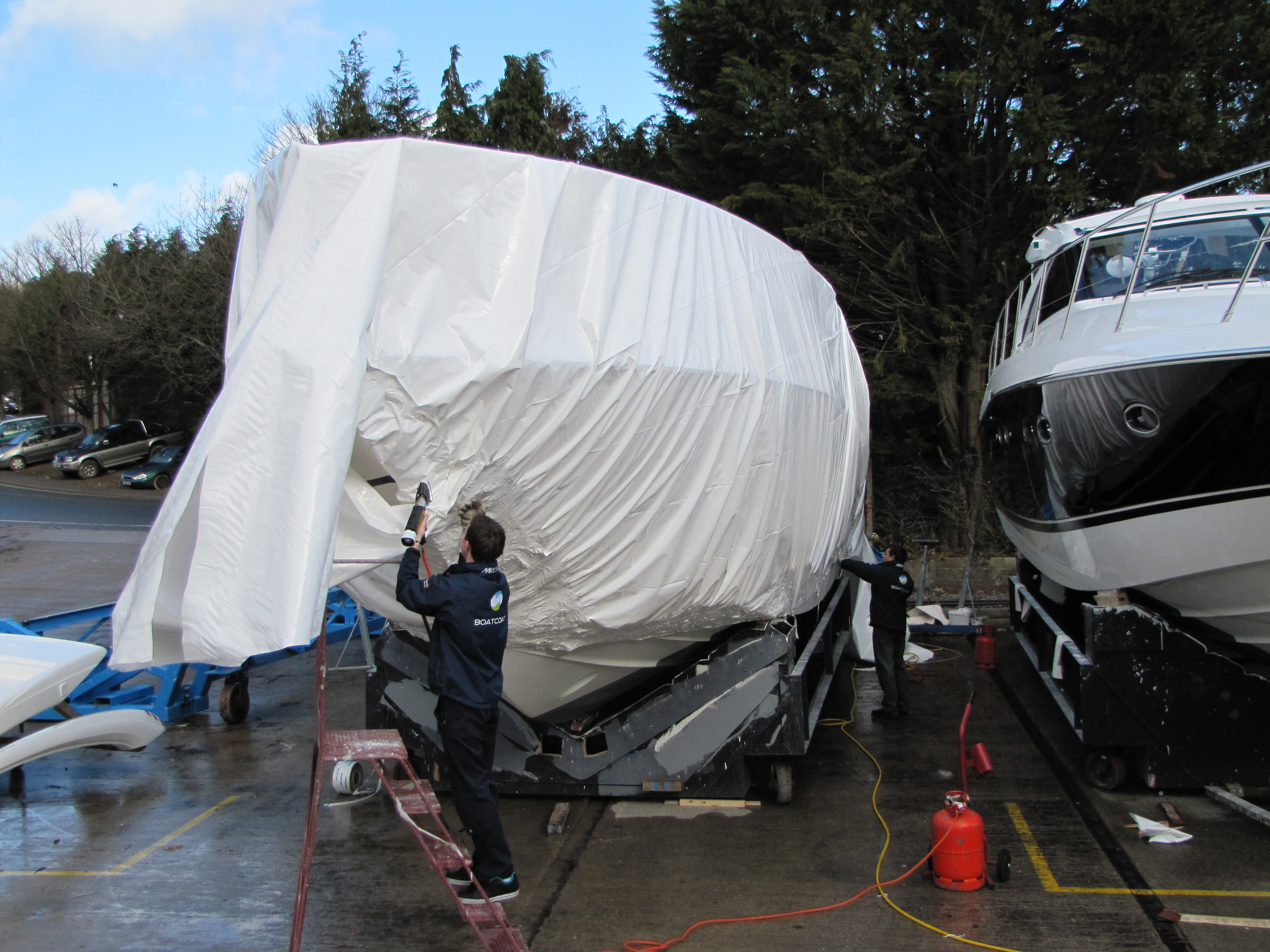 how to shrink wrap a boat - tufcoat